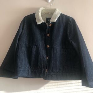 Ilana Kohn Tabby Mabel Cropped Sherpa Jacket Large $400